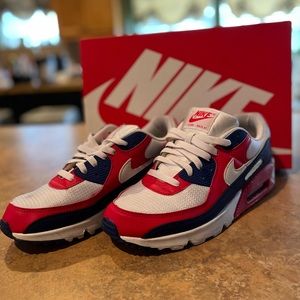 Air Max 90s (red white and blue)